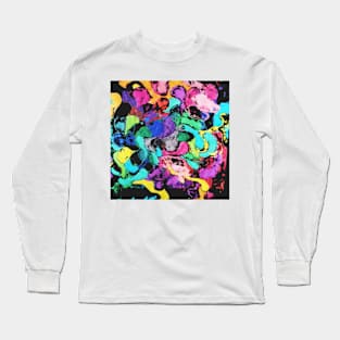 Joy abstract colorful digital painting Long Sleeve T-Shirt